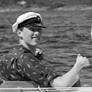 Crown Prince Olav and Prince Harald sail in a regatta,1954 (Photo: NTB arkiv / Scanpix)